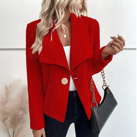 LUZ™ Chaqueta lisa roja |Victorio&Giralda™