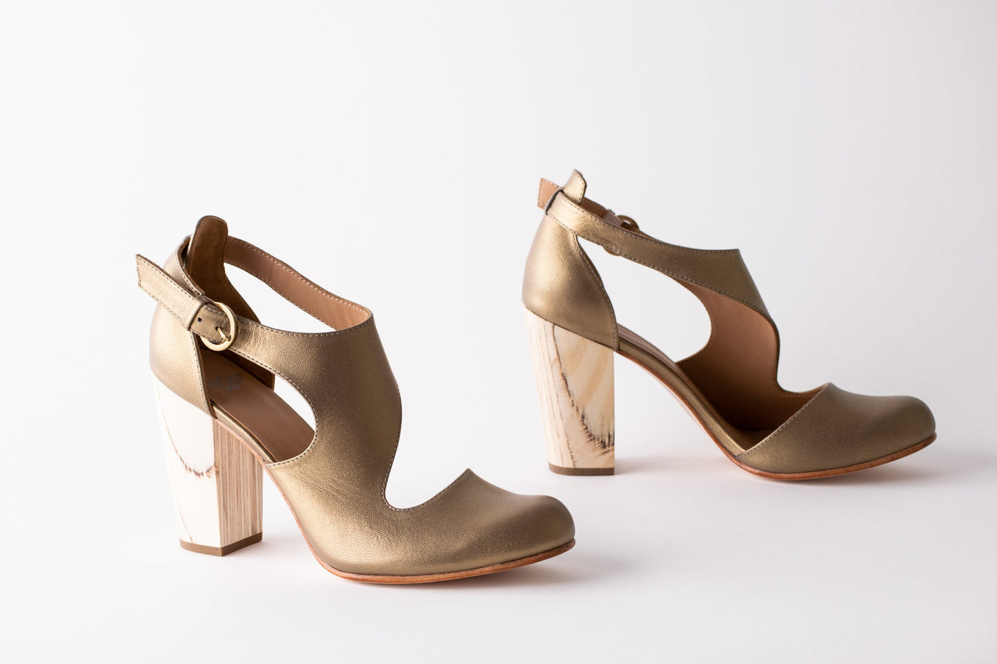 LUNA™ Zapatos de tacon con efecto madera |Victorio&Giralda™