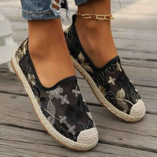 ROXXY™ Alpargatas con diseño bordado |Victorio&Giralda™