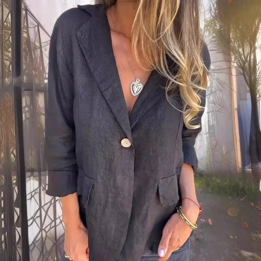 Blazer Paola™️ | Victorio&Giralda™ – Elegancia Natural para Primavera/Verano2025